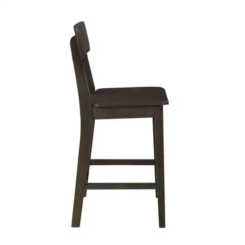 Tabouret de bar à hauteur de comptoir en bois Boraam Torino, fini carbonite