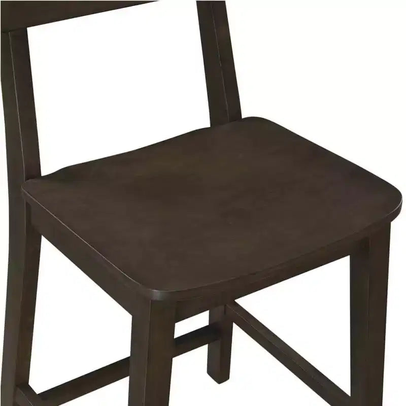 Tabouret de bar à hauteur de comptoir en bois Boraam Torino, fini carbonite