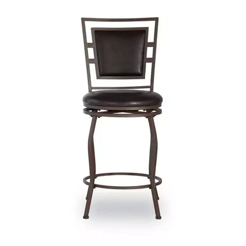 Linon Ensemble de 3 tabourets réglables Teagan marron foncé : Rembourré, revêtement en poudre, sièges pour îlot de cuisine
