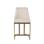 Madison Park 26" Thornton Upholstered Counter Height Barstool with Metal Base Cream