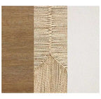 Lot de 2 tabourets de bar Nathan James Beacon en jonc de mer, hauteur comptoir, boucle crème