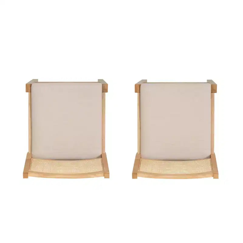 Lot de 2 tabourets de bar Bessie en rotin naturel Powell