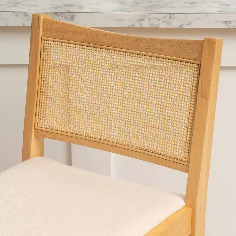 Lot de 2 tabourets de bar Bessie en rotin naturel Powell