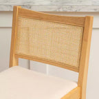 Lot de 2 tabourets de bar Bessie en rotin naturel Powell