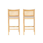 Lot de 2 tabourets de bar Bessie en rotin naturel Powell