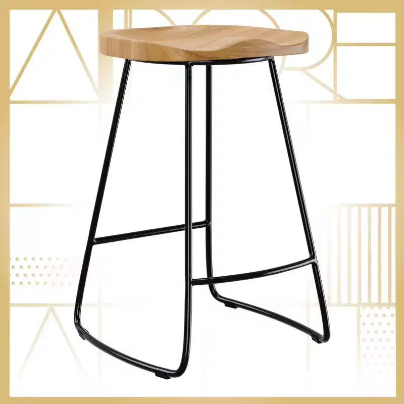 Tabouret de bar Mason hauteur comptoir naturel - Adore Decor