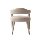 Manhattan Comfort Lot de 2 Chaises de Salle à Manger Rembourrées Modernes en Tweed Aspen Poussière d'Or