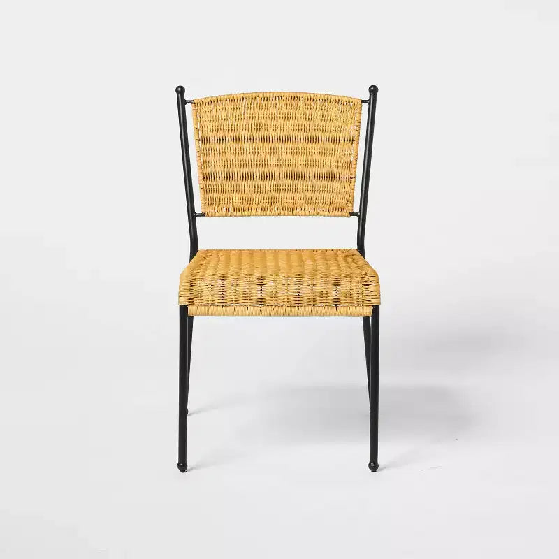 Lot de 2 chaises de salle à manger en métal et rotin – Threshold™ conçu avec Studio McGee