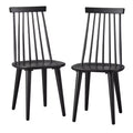 angelo:HOME Set of 2 Hermosa Modern Farmhouse Solid Wood Spindle Dining Chair Black