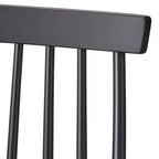 angelo:Ensemble de 2 chaises de salle à manger Hermosa en bois massif et à barreaux, style moderne champêtre, noires