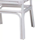 Chaise de salle à manger en rotin Carwyn Bali et Pari Blanche