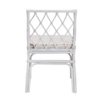 Chaise de salle à manger en rotin Carwyn Bali et Pari Blanche