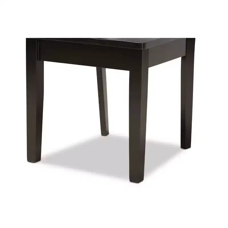 Lot de 2 chaises de salle à manger Gervais en bois marron – Baxton Studio : revêtement polyester, nettoyage ciblé, sans accoudoirs