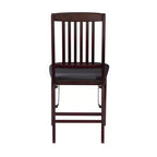 Lot de 2 chaises pliantes Triena Mission Back en similicuir espresso - Linon : Structure en bois d'hévéa, Aucun assemblage requis, Nettoyage des taches