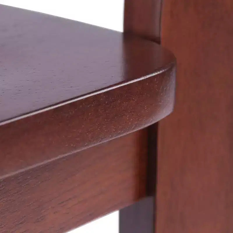 Lot de 2 chaises Renaissance à trou de serrure en noyer - Winsome : Bois dur, dossier haut, non rembourré