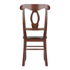 Lot de 2 chaises Renaissance à trou de serrure en noyer - Winsome : Bois dur, dossier haut, non rembourré