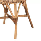 Chaise de salle à manger Neola en rotin naturel, marron - bali & pari : Fabriquée à la main, aucun assemblage requis