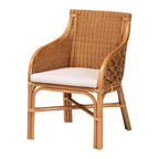Chaise de salle à manger en rotin Carolyn BALI & PARIS miel clair