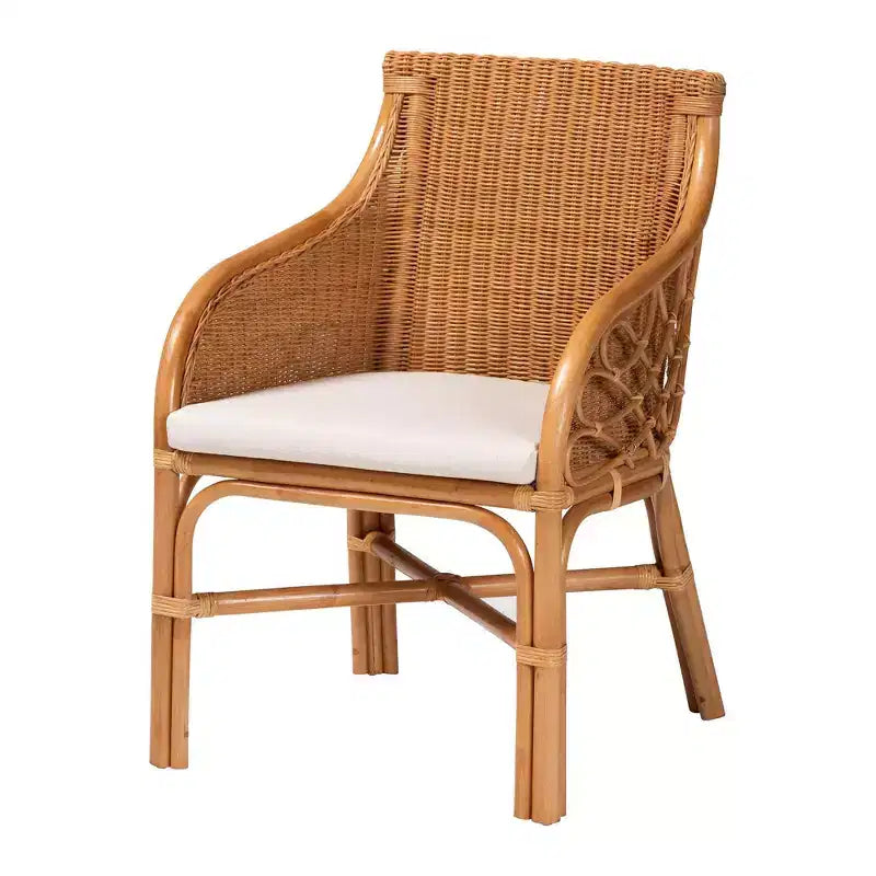 Chaise de salle à manger en rotin Carolyn BALI & PARIS miel clair