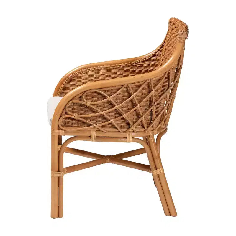 Chaise de salle à manger en rotin Carolyn BALI & PARIS miel clair