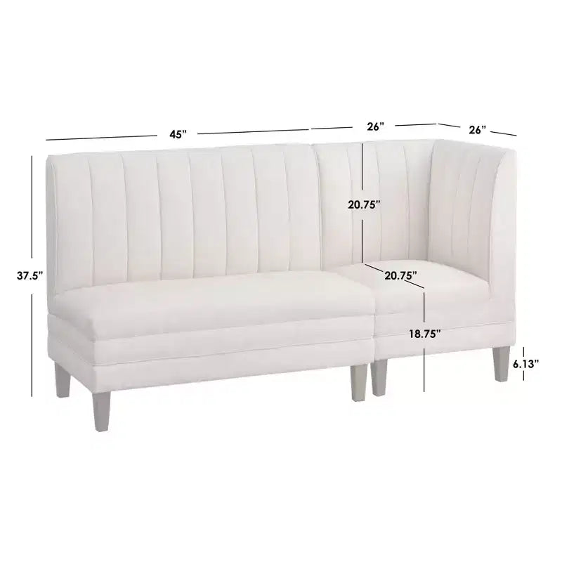 Lifestorey Lot de 2 banquettes de coin repas rembourrées Kerrington marron