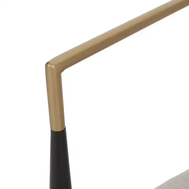 Christopher Knight Home Lot de 2 Chaises de Salle à Manger Rembourrées en Fer Elmore Beige/Noir/Doré
