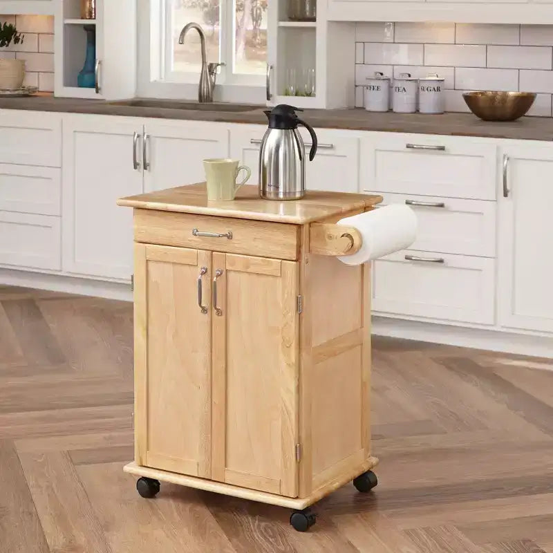 Petit chariot de cuisine de ligne générale avec plateau naturel marron - Homestyles