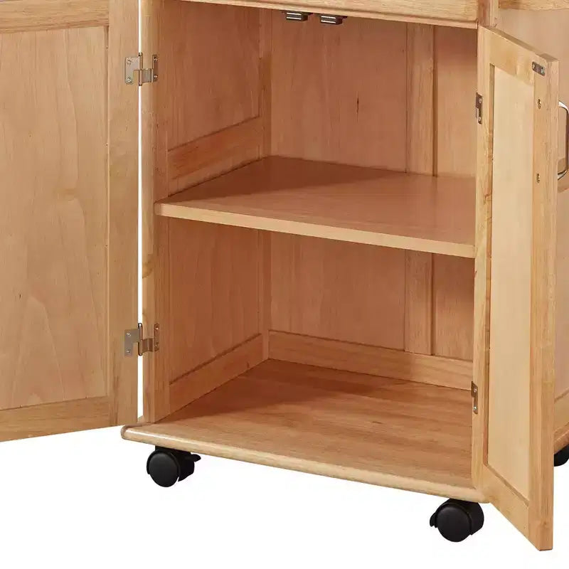 Petit chariot de cuisine de ligne générale avec plateau naturel marron - Homestyles