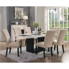 Lot de 2 chaises d'appoint rembourrées Southwind Noir/Beige - HOMES: Inside + Out: Clous décoratifs, Rembourré, Pieds en bois