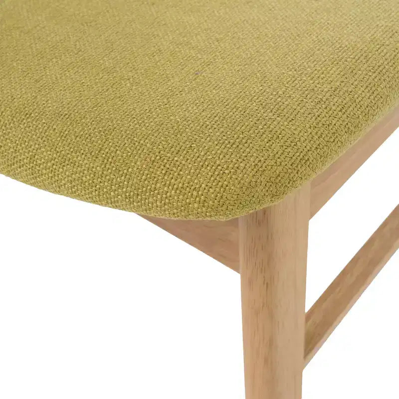 Lot de 2 chaises de salle à manger Anise Chêne naturel/Vert thé - Christopher Knight Home : Rembourré, cadre en bois d'hévéa, polyester
