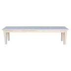 Banc de style Shaker International Concepts de 72 po, non fini : cadre en bois massif, 3 places, décor de ferme