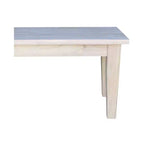 Banc de style Shaker International Concepts de 72 po, non fini : cadre en bois massif, 3 places, décor de ferme