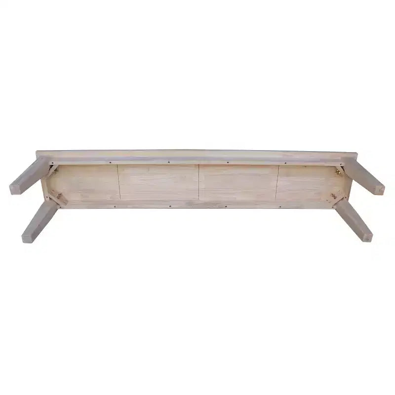 Banc de style Shaker International Concepts de 72 po, non fini : cadre en bois massif, 3 places, décor de ferme