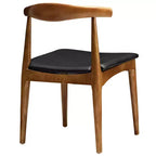 Lot de 4 chaises de salle à manger Tracy noires - Modway : Design milieu de siècle, rembourrage en mousse, assise en similicuir, cadre en bois