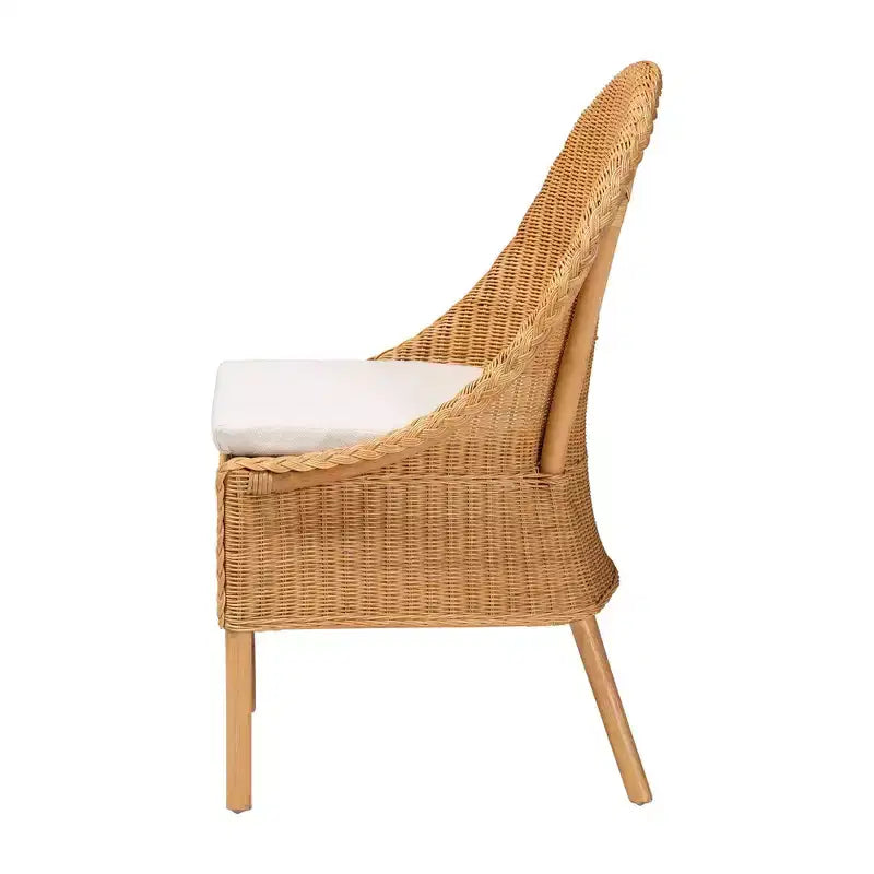 Chaise de salle à manger en rotin miel clair bali & pari Camelia