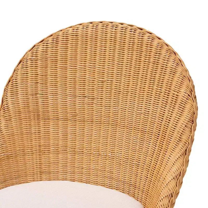 Chaise de salle à manger en rotin miel clair bali & pari Camelia