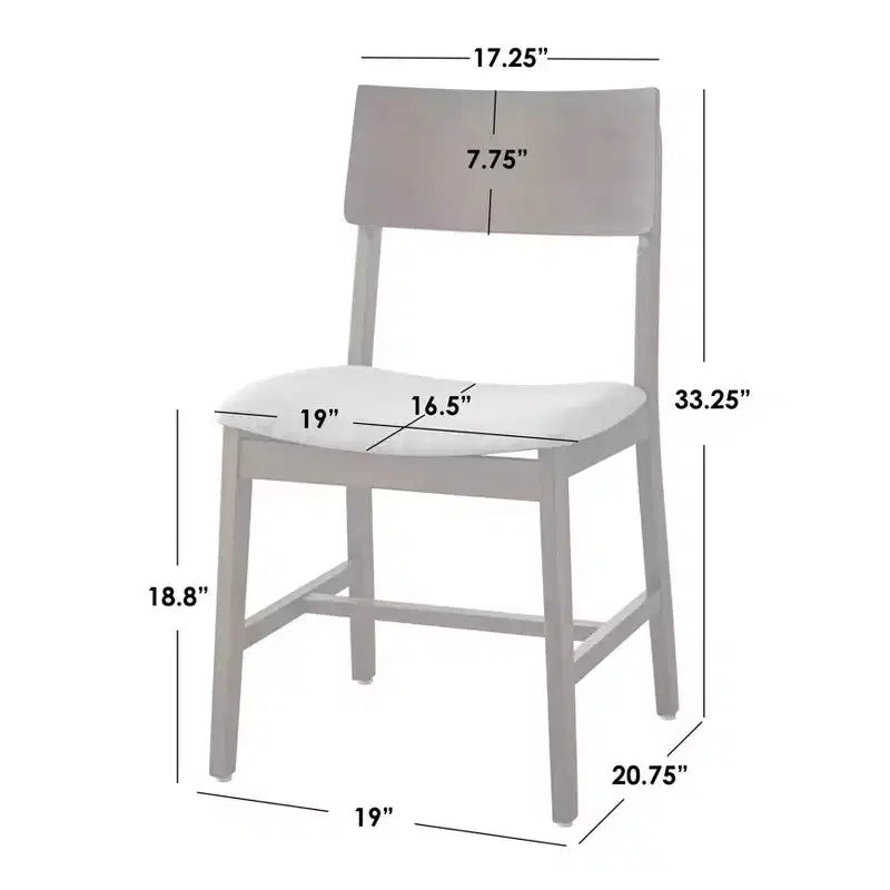 Lot de 2 chaises de salle à manger Tiara Noyer/Bleu clair