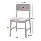 Lot de 2 chaises de salle à manger Tiara Noyer/Bleu clair