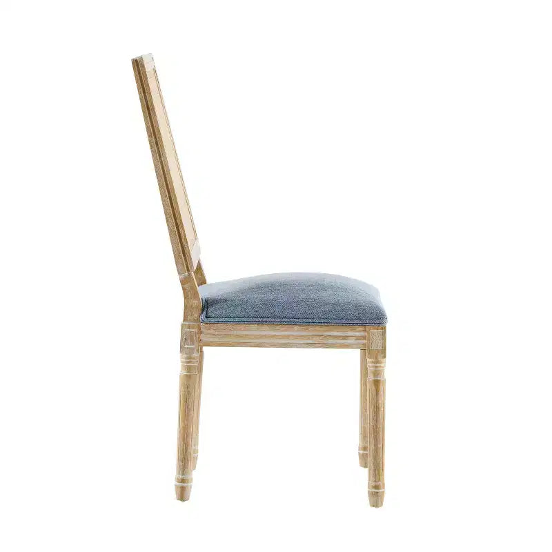 Christopher Knight Home Lot de 6 chaises de salle à manger Brielle en bois et cannage, style campagnard français, bleu ardoise
