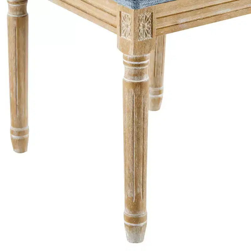 Christopher Knight Home Lot de 6 chaises de salle à manger Brielle en bois et cannage, style campagnard français, bleu ardoise
