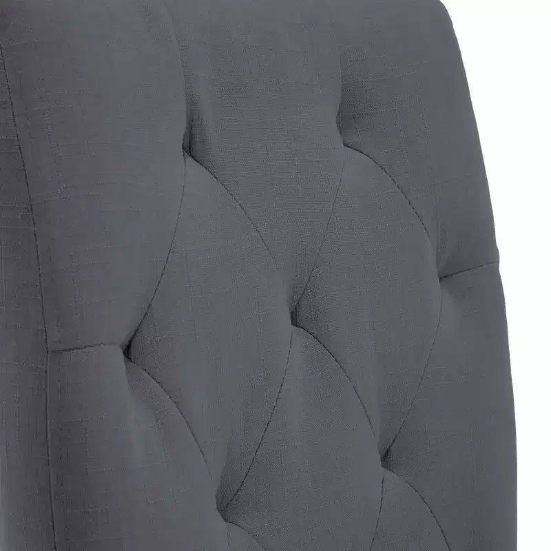 Lot de 2 chaises de salle à manger capitonnées Westport grises - Finch : charme campagnard, sans accoudoirs, pieds en bois