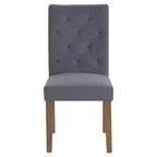 Lot de 2 chaises de salle à manger capitonnées Westport grises - Finch : charme campagnard, sans accoudoirs, pieds en bois