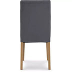 Lot de 2 chaises de salle à manger capitonnées Westport grises - Finch : charme campagnard, sans accoudoirs, pieds en bois