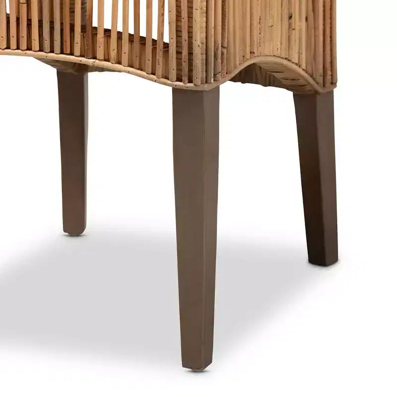 Lot de 2 chaises de salle à manger Sullivan en rotin marron - bali & pari : Acajou, Bohème, Aucun assemblage requis