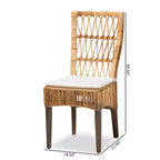 Lot de 2 chaises de salle à manger Sullivan en rotin marron - bali & pari : Acajou, Bohème, Aucun assemblage requis