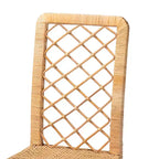 Lot de 2 chaises de salle à manger Moscow en rotin et bois naturel/noyer - bali & pari