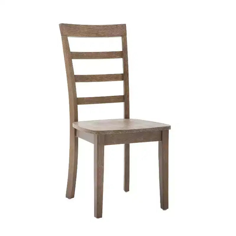 Lot de 2 chaises de salle à manger Boulder Barnwood Wire Brush - Boraam : Bois d'hévéa, style ferme, capacité 136 kg