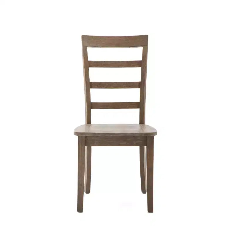 Lot de 2 chaises de salle à manger Boulder Barnwood Wire Brush - Boraam : Bois d'hévéa, style ferme, capacité 136 kg