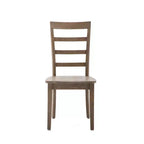 Lot de 2 chaises de salle à manger Boulder Barnwood Wire Brush - Boraam : Bois d'hévéa, style ferme, capacité 136 kg