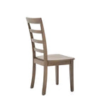 Lot de 2 chaises de salle à manger Boulder Barnwood Wire Brush - Boraam : Bois d'hévéa, style ferme, capacité 136 kg
